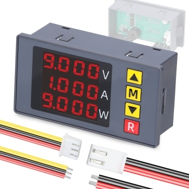 BM730 3in1 Voltage Current Power Meter 4-digit Digital Voltmeter Multifunctional Ammeter with Buzzer Supports Voltage and Current Display Fine Adjustment with Low Voltage Overvoltage and Overcurrent S
