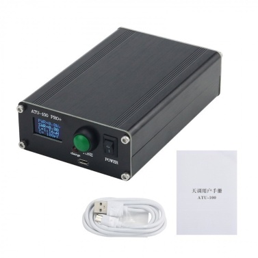 ATU-100 Assembled Automatic Antenna Tuner EXT 1.8-55Mhz 100W Shortwave Portable Metal Material OLED Display Automatic Tuner