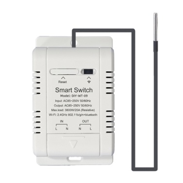 Ewelink WiFi Temperature Humidity Switch Mobilephone APP Control with Data Statistics Support IFTTT Automation Scenarios Function Compatible with Alexa and Google Assistant for Voice Control
