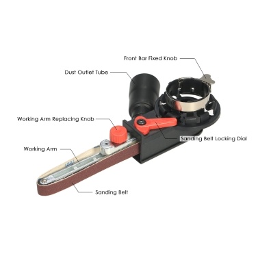 Multifunction Mini DIY Sander Sanding Belt Adapter Bandfile Belt Sander for 115mm 4.5" and 125mm 5" Electric Angle Grinder