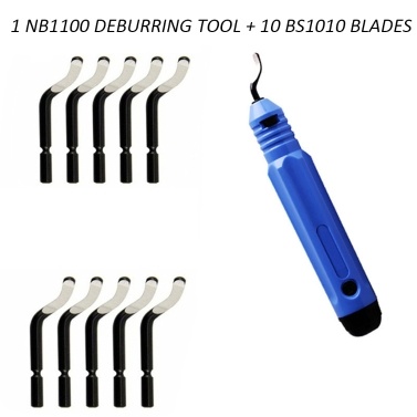 Handheld Burr Trimming Cutter NB1100 Portable Deburring Tool Professional Edge Removing Tools+10pcs BS1010 Replacement Blade
