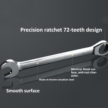 Inner Hexagon Wrench Open Spanner Ratchet Wrench CR-V72 6mm
