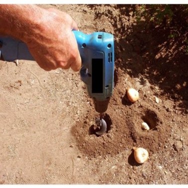Household Professional Garden Auger Spiral Drill Bit Drilling Tool Accessories for Planting Bedding Bulbs Seedlings