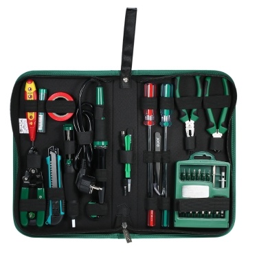 LAOA LA101352 52 STÜCKE Telekommunikation Repair Tool Set Elektrische Lötkolben Schraubendreher Kit Universalmesser Zangen Griff Werkzeuge Telekommunikation Kit