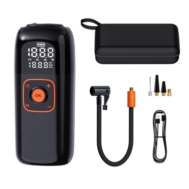 Tire Inflator Portable Air Compressor 150PSI/10.3Bar 6000mAh Air Pump for Car Tires with Digital Tire Pressure Gauge/LED Light Tire Pump for Car Motorcycle Bicycle Ball