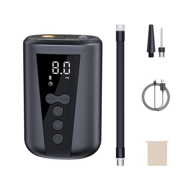 2-15psi Electric Ball Pump Basketball Pump with LCD Display Air Pump Portable Ball Inflator with Ball Needle for Volleyball Soccer and Other Sports Balls