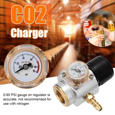 Sodastream CO2 Mini Gas Charger 0-90 PSI Gauge for Soda Water Beer Kegerator