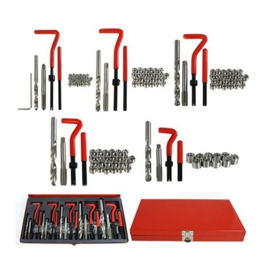 131Pcs Helicoil Thread Repair Kit M5 M6 Metric8 Metric10 M12 Threaded Tool Twist Drill Bits
