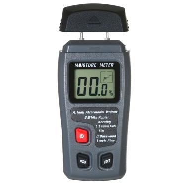 Wood Moisture Test Moisture Meter 4 Modes Portable Hygrometer Pin Type Timber Humidity Instrument Handheld Water Leak Detector LCD Display