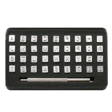 36Pcs Alphabet Letter Number Steel Punch Stamps Set