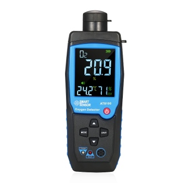 Handheld Digital Oxygen Detector USB Rechargeable Automotive O2 Sensor Tester Monitor LCD Display Adjustable Alarm Auto Power Off Oxygen Meter for Car Tunnel Laboratory and Industry
