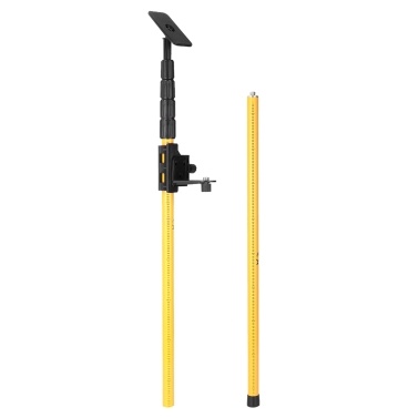 Telescopic Pole for Line Leveler Aluminum Alloy Adjustable Lift Extend Bracket Holder Stand Support for 1/4''and 5/8'' Laser Level