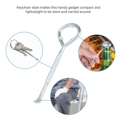 PENGGONG Heavy-Duty Can and Bottle Opener Keychain Bottle Opener Manual Tin Bottle Cap Opener with Smooth Edge