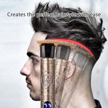Battery Display Hair Cutter Professional USB Hair Trimmer Men Rechargeable Electric Powerful Haircut Machine Carving Hair Tool