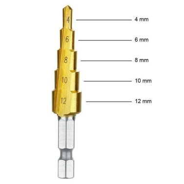 3Pcs/Set Hexagonal Shank High-speed Steel Step Cone Dril Bits 3-12mm/4-20mm/4-12mm Hole Cutter with Pouch