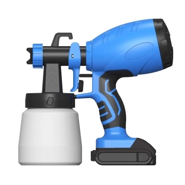 KKmoon 120W 800ml Cordless Power Paint Sprayer High Power HVLP Spray Latex Paint Machine Air Sterilizer Sprayer with 2.5mm Nozzle 2.0Ah Lithium Battery for House Painting DIY Cabinets Decks Furniture