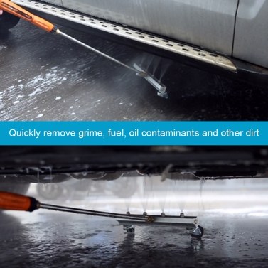 KKmoon Pressure Washer 14 Inch High Pressure Road Cleaner Water Broom Surface Cleaner for Pressure Washer 4000 PSI 1/ 4 Quick Connect and Swivel Caster Wheel