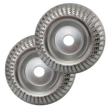 2Pcs 4'' Grinder Wheel Disc Wood Shaping Wheel Wood Grinding Disk for Angle Grinders with 22mm/0.87in Arbor