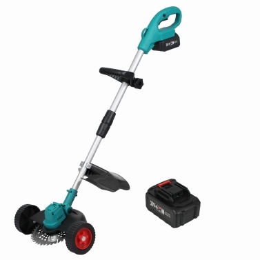Portable Brushless Lawn Mower Electric Grass Cutter with Auxiliary Wheels (2 pcs Batteries)