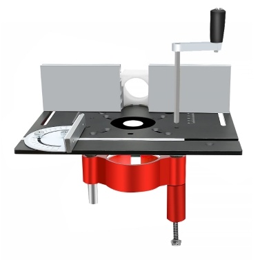 Set of 2 Router Table Insert Plate Aluminum Alloy Wood Milling Flip Board with 47mm Lifting Base for 63.8-65mm Diameter Motors Engraving Trimming Machine Woodworking Benches