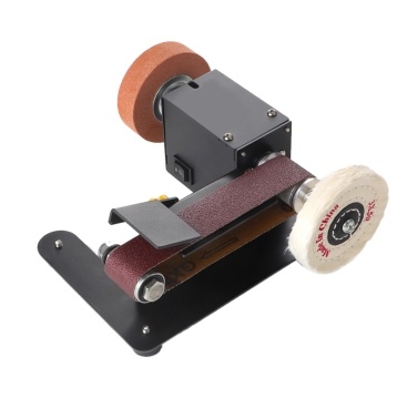 250W Mini Belt Sander Electric Bench Grinder Sanding Machine 7 Speed Adjustable Control Small Grinder Sharpener Polisher Machine for DIY Woodworking Resin Jewelry Making Knife Sharpener
