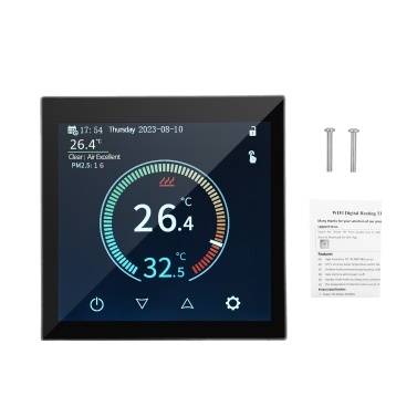 HYT001 WIFI Smart Heating Thermostat Digital Temperature Controller Mobile Phone APP Control Touchscreen LCD Display Weekly Programmable Thermostat Anti-freeze for Home School Office Hotel Smart Life 