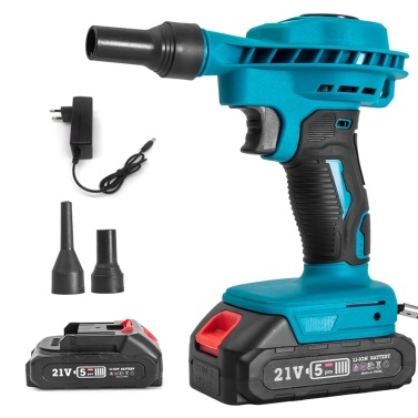 21V Lithium Small Blower Home Dust Blower High-Power Brushed Motor Electric Blower Strong Wind Air Blower Dust Removal Fan Handheld Home Courtyard Snow Cleaner Power Tool