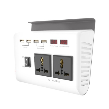 300W Car Power Inverters DC 12V to AC 220V Converter 4 USB Ports and 2 AC Outlets Charger