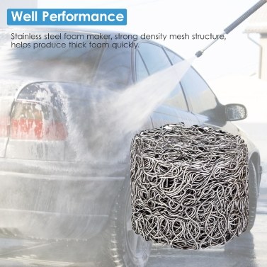 2-Piece High Pressure Washer Accessories Set Includes Orifice Nozzle Tip(Universal 1.1mm Thread Nozzle, 3000 PSI) & Foam Maker(Mesh Filter) for Washing Car Window