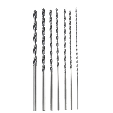7pcs/set 300mm Extra-Long Brad Point High-carbon Steel Wood Drill Bit Set Three Point Woodworking Drill