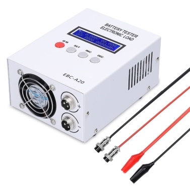 EBC-A20 Battery Tester 30V 20A 85W Lithium Lead-acid Batteries Capacity Test Device 5A Recharge 20A Discharge Support PC Online Software Control (A20+ test clip line)