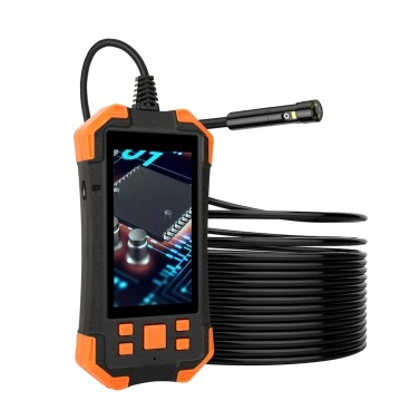 Industrial Endoscope with 4.3 Inch IPS Screen 5.5mm Lens 1080P Borescope Inspection Camera with Semi-rigid Cable/ IP67 Waterproof Probe/ LED Light/ TF Card Slot for Automobile Repair Pipeline Inspecti