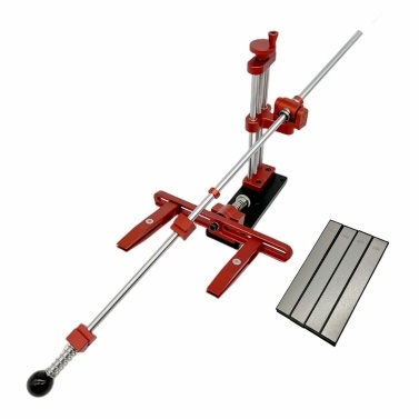 Blade Sharpener Fixed-Angle Professional Sharpening Stone Home Kitchen Sharpening Tool 360° Rotation Flip Design with 4 Diamond Sharpening Stone