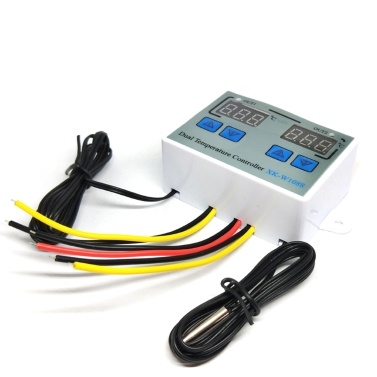 Dual Digital Thermostat Temperature Controller Two Relay Output Thermoregulator for incubator Heating Cooling XK-W1088 AC110-220V