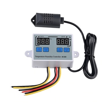 Dual Digital Temperature Humidity Controller Home Fridge Thermostat Humidistat Thermometer Hygrometer XK-W1099 AC110-220V