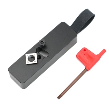 Compact Wood Board Edges Planer No-Adjustment Aluminum Alloy Trimming Tool with Pre-installed Insert Blades for Effortless Deburring and Treating