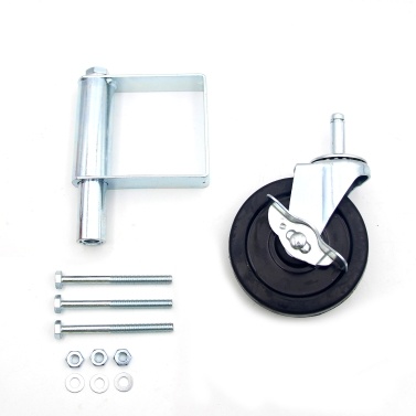 Heavy Duty Rubber Mute Spring Loaded Gate Door Wheel Caster Spring Wheel 100kg Load Capacity Home Gate Door Roller Slider with Brake