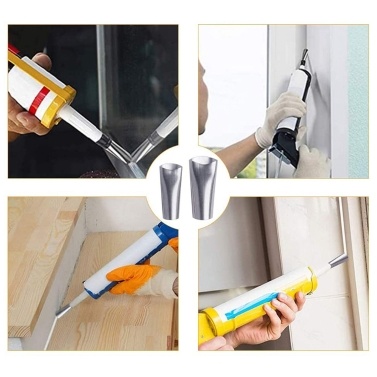 KKmoon 35 PCS Caulking Nozzle Applicator Finishing Tool with Nozzles and Tape Caulk Remover Tool Kit 3 in 1 Metal Scraper with 6 Silicone Pads Grout Angle Scrapers for Kitchen Bathroom Door Window Sink Tile