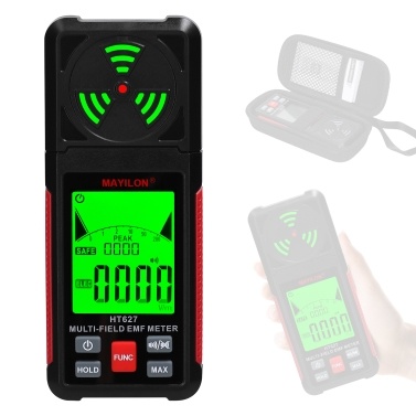 MAYILON Handheld EMF Meter Portable Electromagnetic Radiation Detector Household Laboratory Hospital Digital Electric Field Detector Multi-functional Radioactive Detector