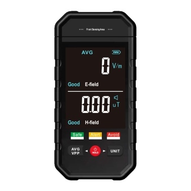 ET925PRO Handheld Portable Electromagnetic Radiation Tester Large LCD Display Electric Field Magnetics Field Radiation Test Data Hold Sound Light Alarm Home Office Multi-function Electromagnetic Radia