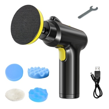 Cordless Car Polisher 3 Gears of Speeds Adjustable Electric Auto Polishing Machine Multifunctional Home Cleaning Metal Waxing Wood Sanding Rust Removal Machine Handheld Car Paint Scratch Repairing Mac