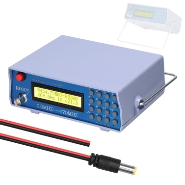 0.5M-470M Radio Frequency Signal Source Generator Practical Debugging Instrument Tester for Frequency Modulation Interphone Built-in 800Hz Tone Modulator