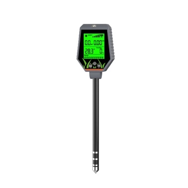 Multifunctional High Accurancy Soil PH Tester Soil EC Test Tool Handheld Soil Detect Device Soil PH/EC/Sunlight Intensity/Fertility/Temperature/Moisture Detector Garden Planting Soil Detector