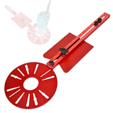 Versatile Edges Trimmer Bracket Circular Fluting Tool Stand Aluminum Alloy Router Bit Rack with Adjustable Radius Multi-Model Compatibility for Straight Slotting Edges Profiling Round Slot Milling Blo