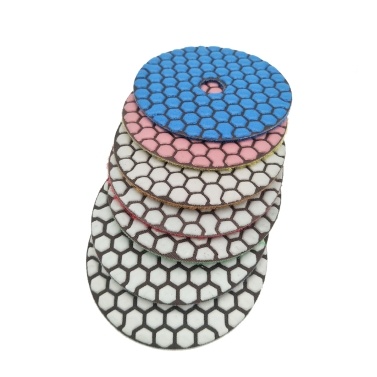 7PCS 4 Inch Set  Wet Dry Diamond Polishing Pads For Granite Concrete Marble