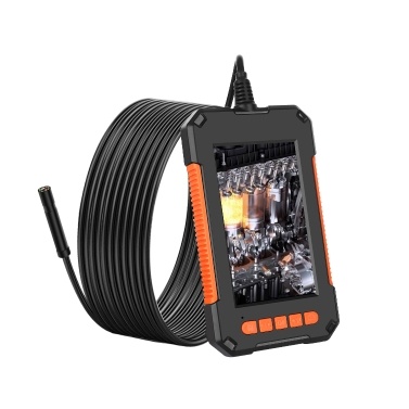 4.3 Inch Color LCD Screen High Definition 1080P IP67 Handheld Endoscope Industrial Home Endoscopes with 8 LEDs 8mm Camera Diameter （Soft wire 5M）