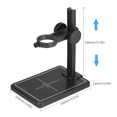 KKmoon Mini Digital Microscope Stand Magnifier Camera Up and Down Adjustable Stand Holder Universal Support Bracket Large Base with Scales for Digital Microscope