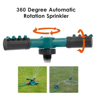 KKmoon Lawn Rotating Sprinkler Large Base Plastic Automatic Sprinkler Large Three-prong Rotating Sprinkler Nozzle Butterfly Base + Big Three Prongs