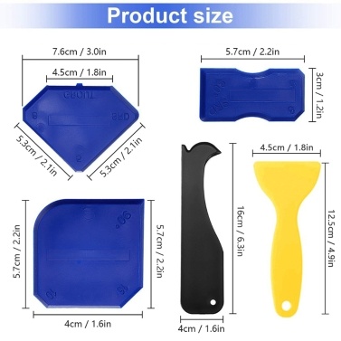 KKmoon 36 PCS Caulking Nozzle Applicator Finishing Tool with Storage Case Caulk Remover Tool Kit 3 in 1 Metal Scraper with 6 Silicone Pads Grout Angle Scrapers for Kitchen Bathroom Door Window Sink Tile