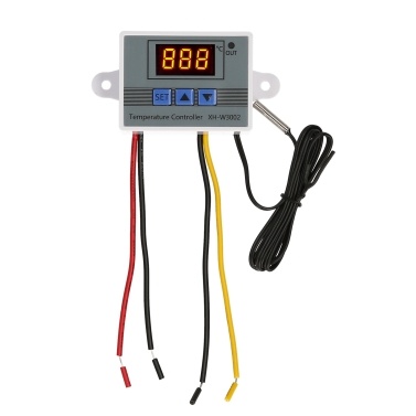 Electronic Temperature Controller LED Display Thermostat Module Temperature Temp Control Module Switch with Waterproof NTC Probe -50~110 ℃ for Refrigerator 110~220V 1500W